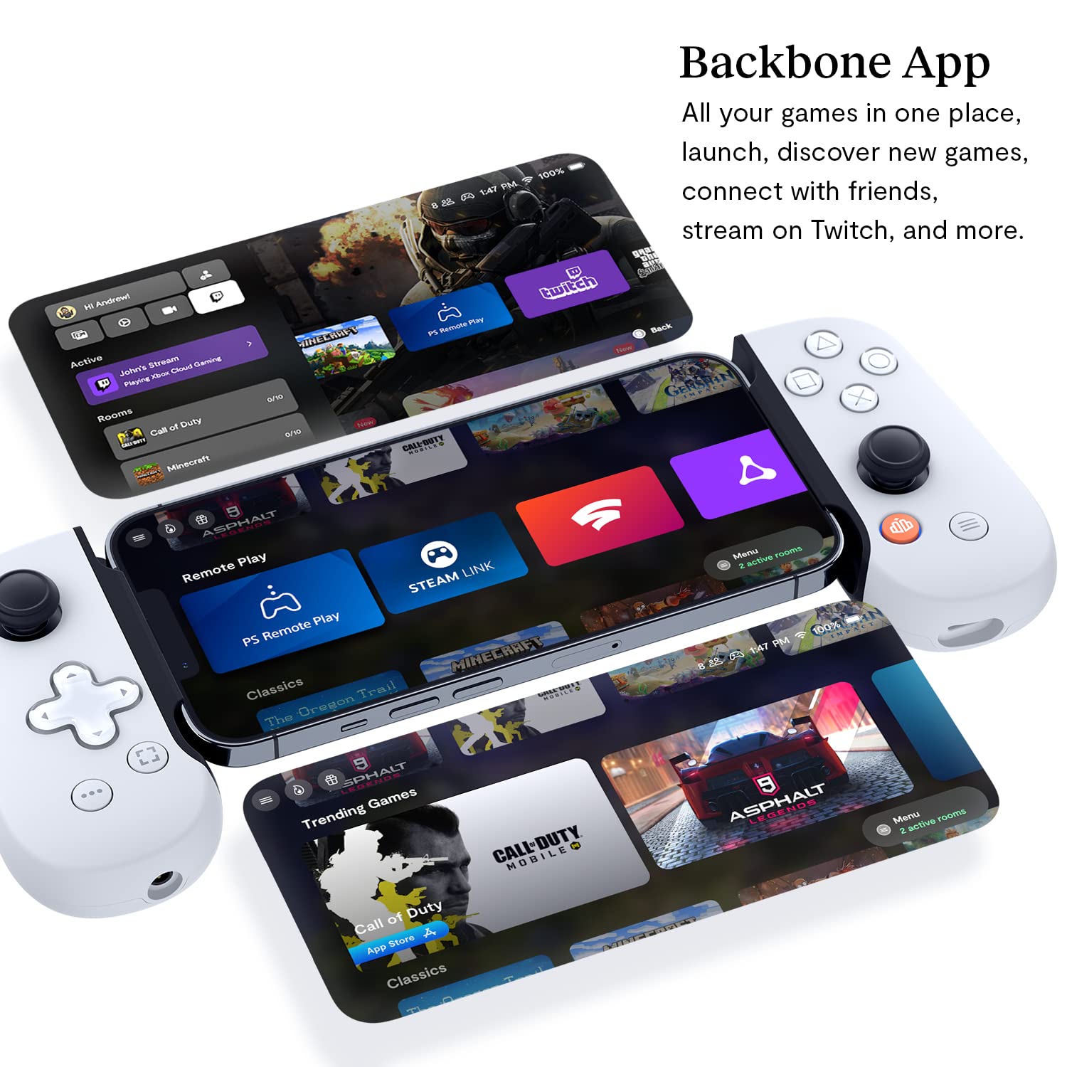 Backbone One iPhone用モバイルゲーミングコントローラー Immortal