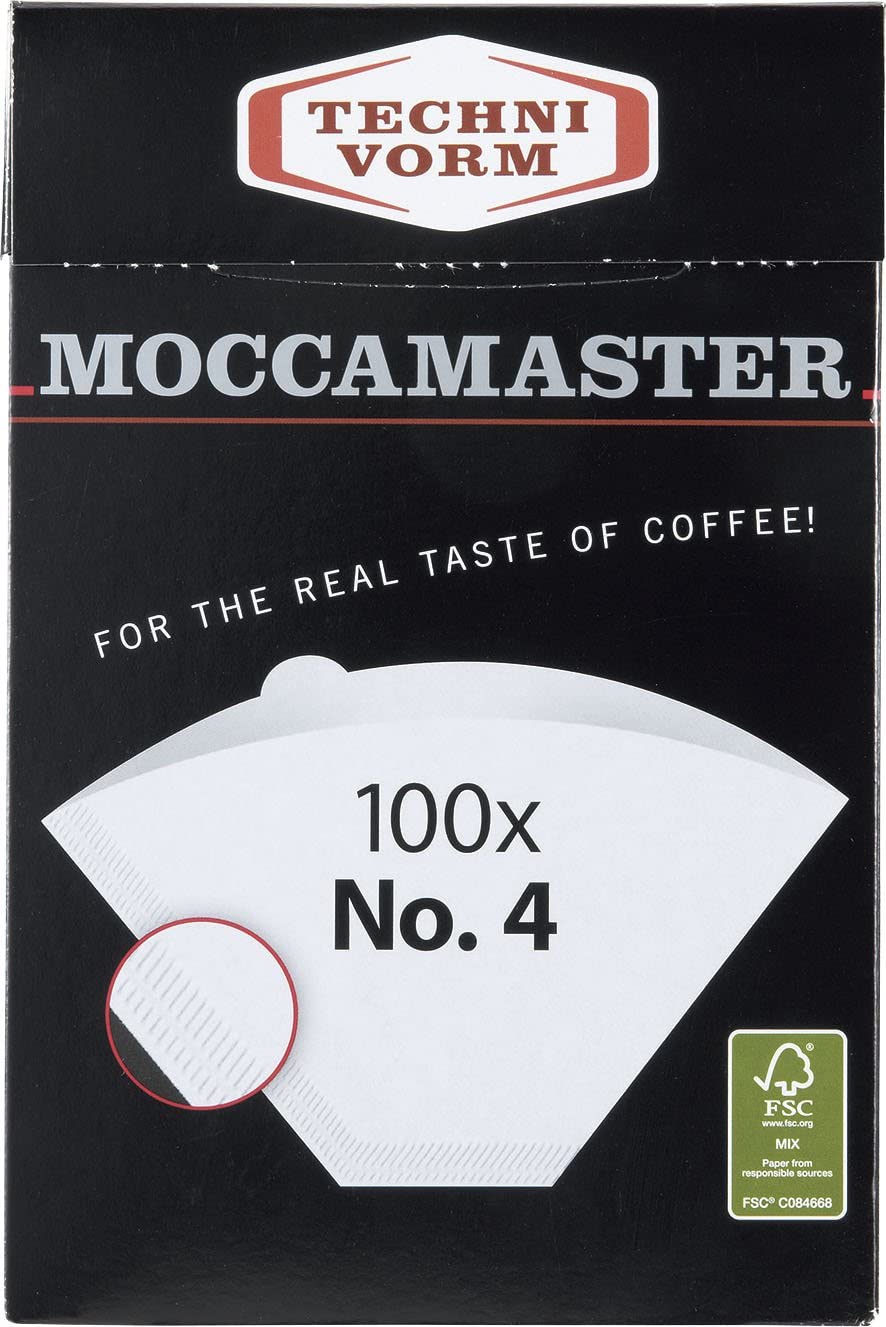 【楽天市場】Technivorm Moccamaster 4 白色紙フィルター 1箱100枚入り 使い捨てコーヒーフィルター 紙