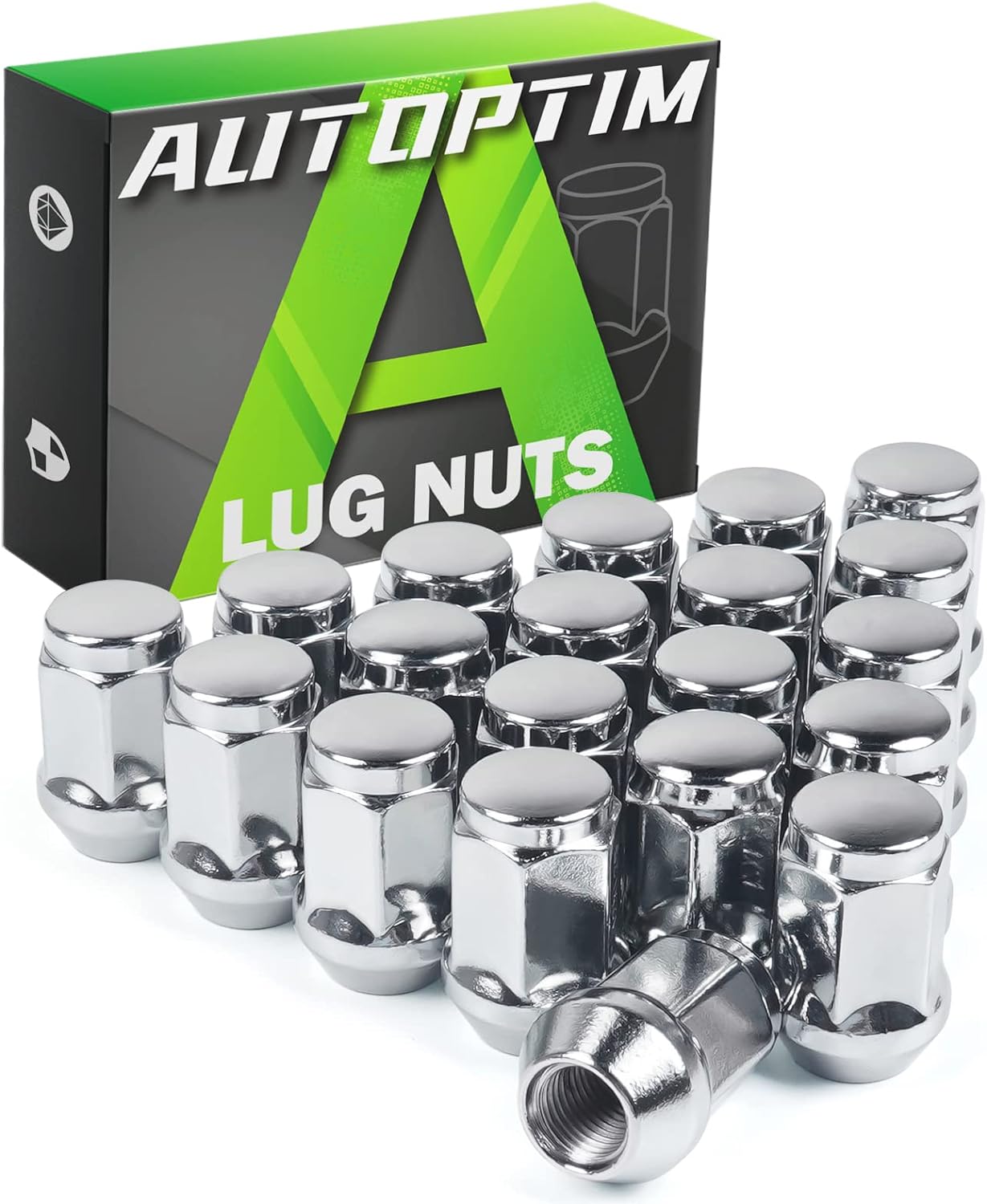 AUTOPTIM M12x1.5 ラグナット 2000-2018 フォード フォーカス 2001-2023 エスケープ 2006-2020 フュージョン 2011-2022 マツダ CX-5 2003-2021 マツダ 3 交換用 ホイール&タイヤラグナット クローム アフターマーケット ホイールラグ ナット 20個 6,731円