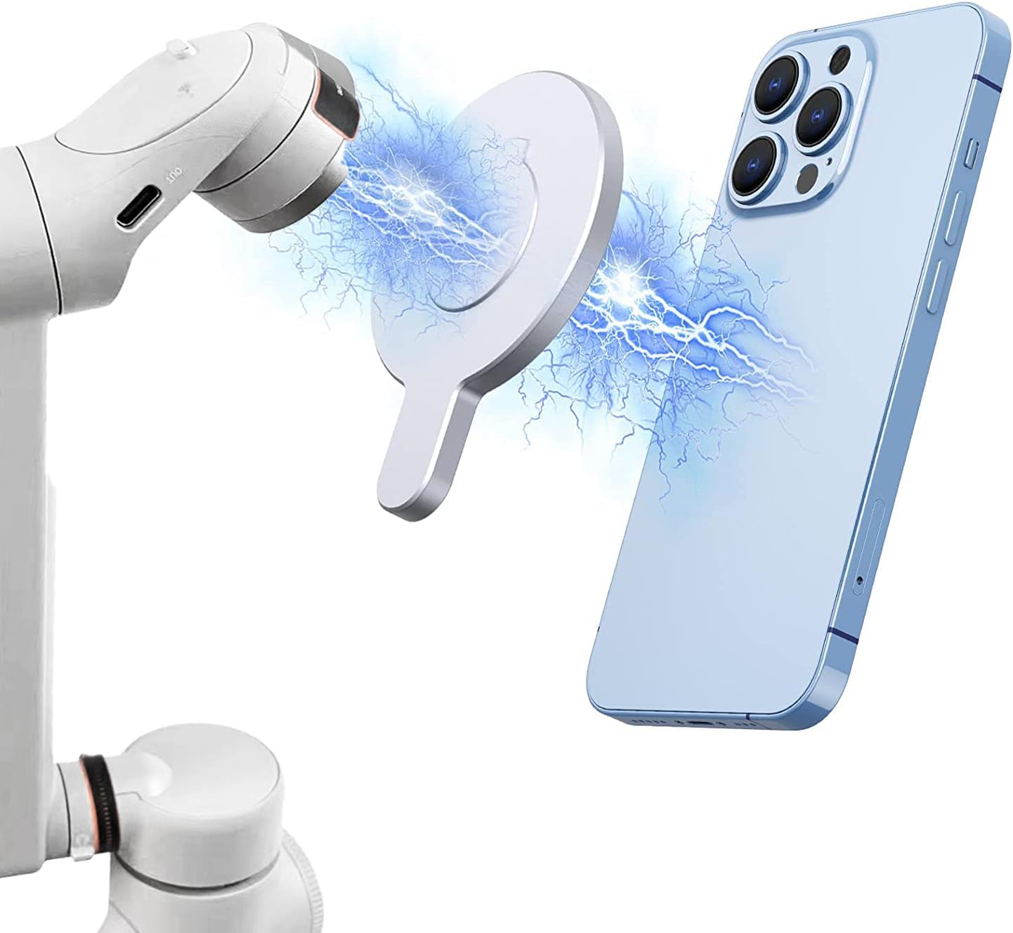 Fotoleey 持ちはこぶ電話を掛けるマグネットマウントアダプター Insta360 Flow かっこ良い電話機 ジンバル 安定器用 金属元素輪っか付き添い人 磁石一皿 iPhone Samsung Goolgle Nokia ハンドヘルドジンバル\u0026安定器 Insta360 Flow Pro 付属物 映画化用 スマホマウント