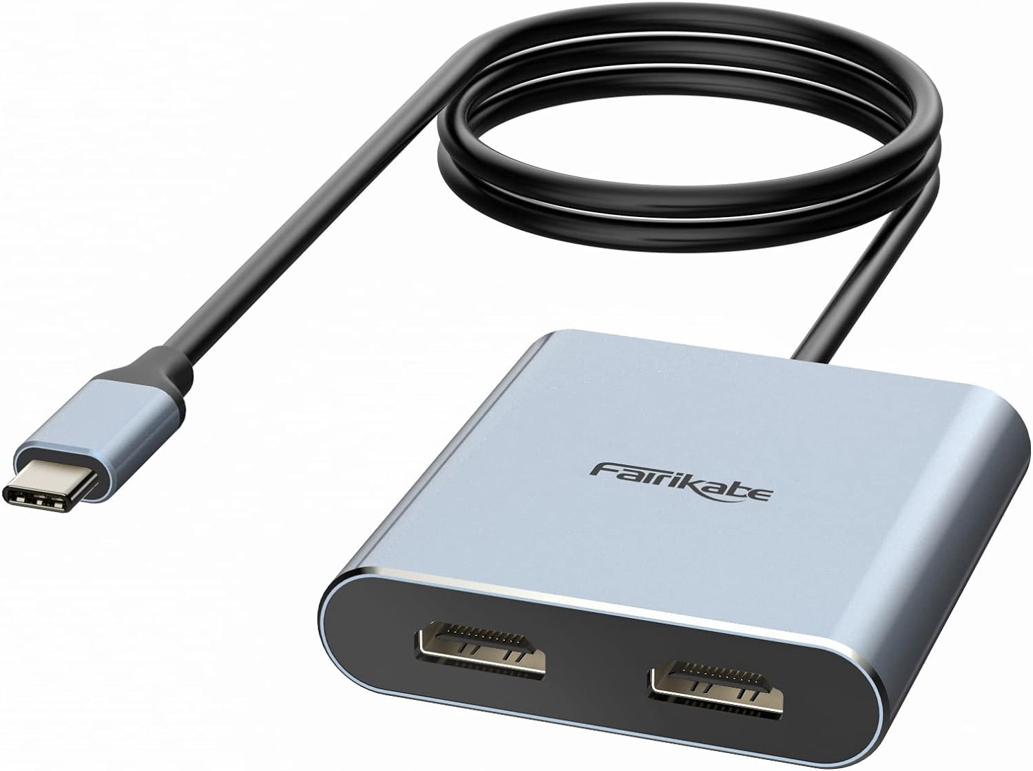 fairikabe USB C to Dual HDMI アダプター 4K 60Hz スプリッター 2モニター拡張ディスプレイ ノートPC用 タイプCハブマルチドッキングステーション(DP Altモードが必要) Thunderbolt 3に対応