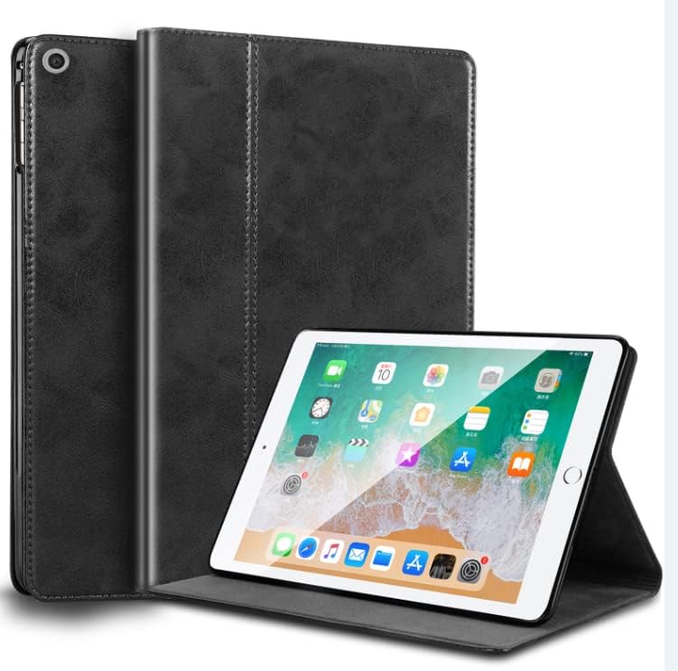 NANRUIL iPad ケース 10.2インチ 9th/8th/7th Gen 本革カバー保護シェル 2021/2020/2019 用 自動ウェイク/スリープ ブラック タブレットアクセサリー ケース 8,106円