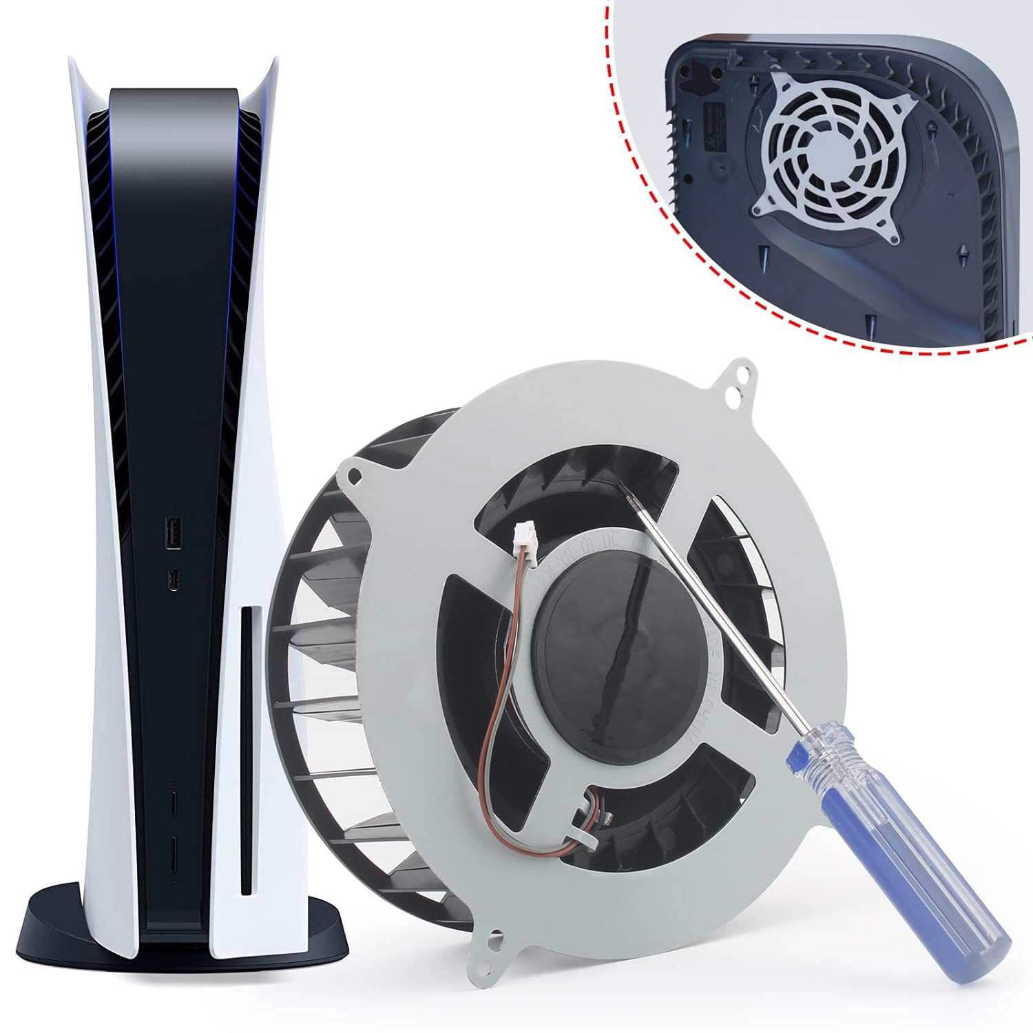 【楽天市場】YWLRONG Sony Playstation 5 PS5 用 内部冷却ファン交換用 23 ブレードファン 17 ブレードファン