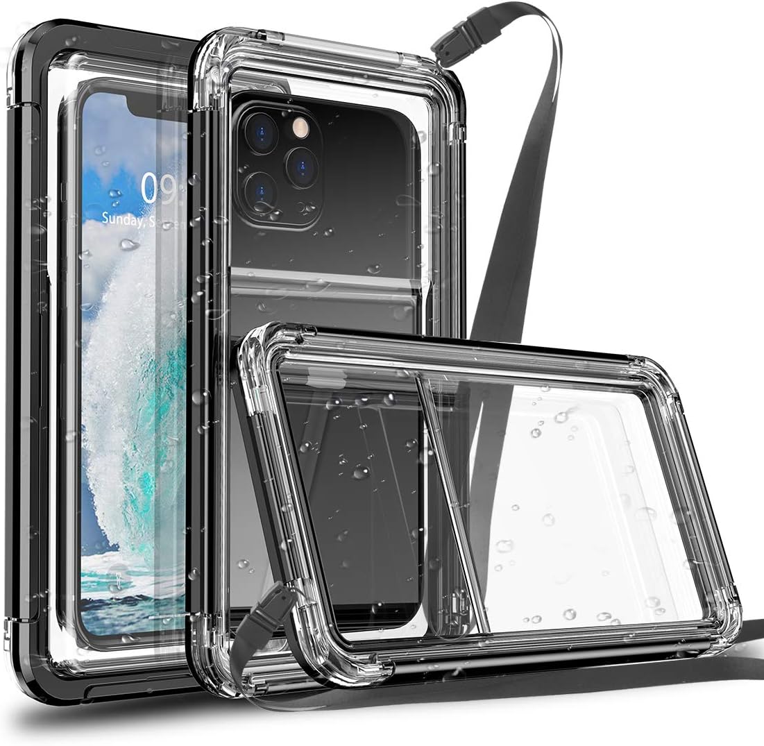 AICase 防水携帯電話ケース ストラップ付き ユニバーサル水中ポーチホルダー iPhone 15 14 13 12 11 Pro Max Xr/Samsung GalaxyS24 S23 S22 S21 S20 S10/Note 20 10 5G/LG Stylo 6/Pixel 7A 6A 5A 4a用 ドライバッグ クリア