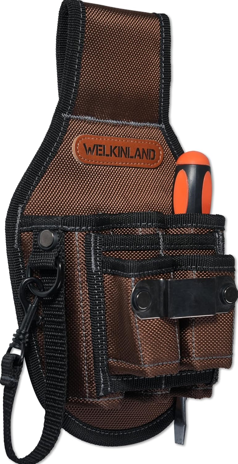 WELKINLAND 7ポケット ツール ポーチ ベルト ツール ポーチ サイド ベルト ツール ポーチ 電気技師ツール ポーチ 電気技師ベルト ツール ポーチ 小型電気技師ツール ポーチ 電気技師ポーチ 男性向け 電気ポーチ ブラウン 10,780円