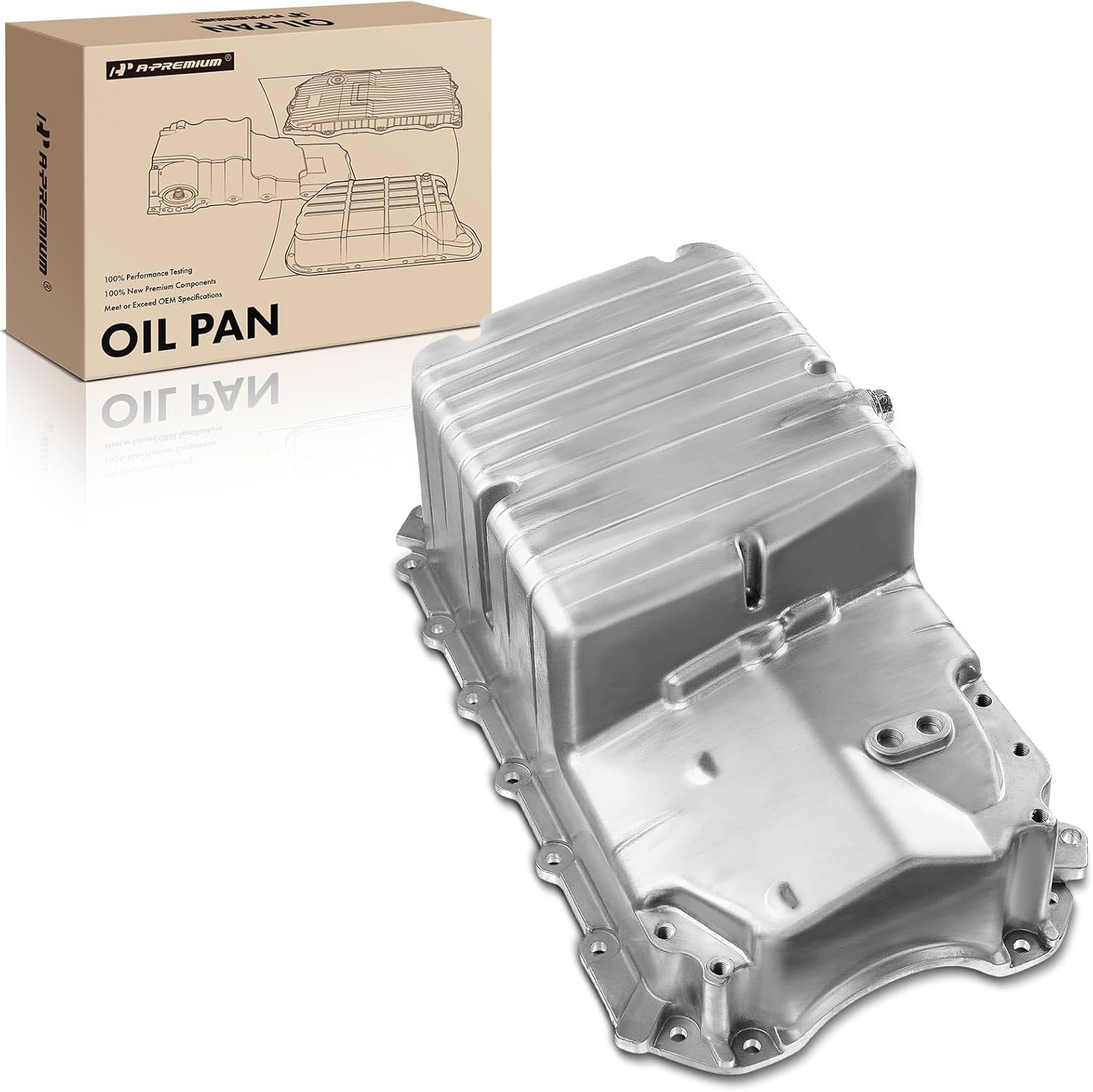 A-Premium エンジンオイルパンサンプ ドレンプラグ付き ホンダ シビック 2001 2002 2003 2004 2005 L4 1.7L に対応 パン&ドレンプラグ