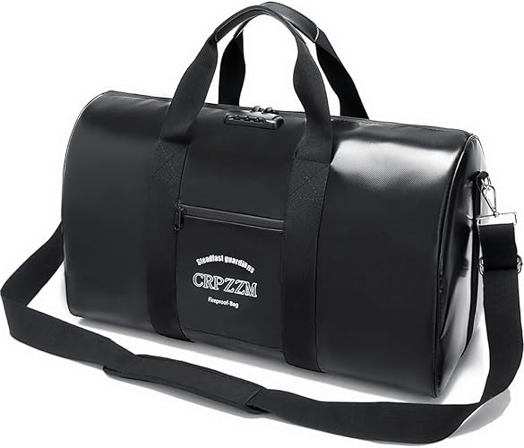 CRPZZM B2ey4 耐火防水ダッフルバッグ 耐火性&防水性 書類保管庫 セキュリティコードロック多重保護 完璧な旅行コンパニオン メンズ レディース用 セーフアクセサリー