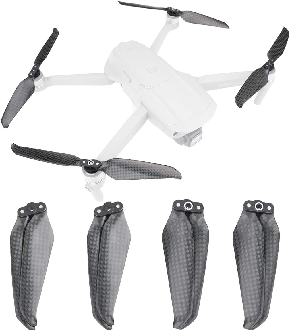 RCGEEK Mavic Air 2 2Sカーボンファイバー プロペラブレード 低ノイズプロップ 7238 静か プロペラ ドローンアクセサリー クイックリリース 折り畳み式ウィング Mavic Air 2 / 2S対応 カーボン静音プロペラ 軽量＆高強度のカーボン仕様 静音性と飛行効率を両立