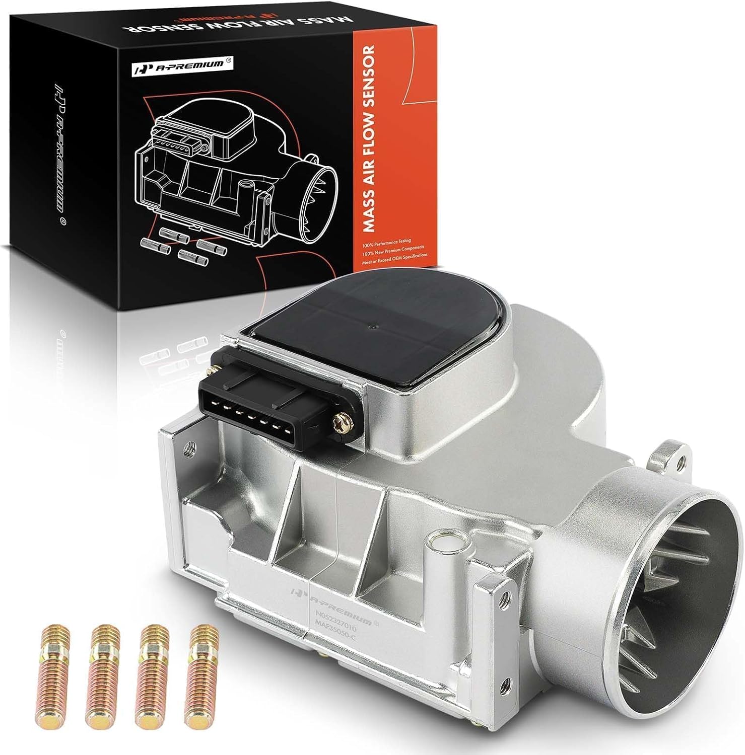 A-Premium マスエア フローセンサーメーター MAF 22250-35050 トヨタ4ランナー 1990-1995＆ピックアップ 1989-1995 SOHC 4Cyl 2.4L センサー（7Pins）＆ボルト付き MAFセンサー 22250-35050 トヨタ 2.4L用 MAFセンサー トヨタ 2.4L マスエアフローセンサー 修理用