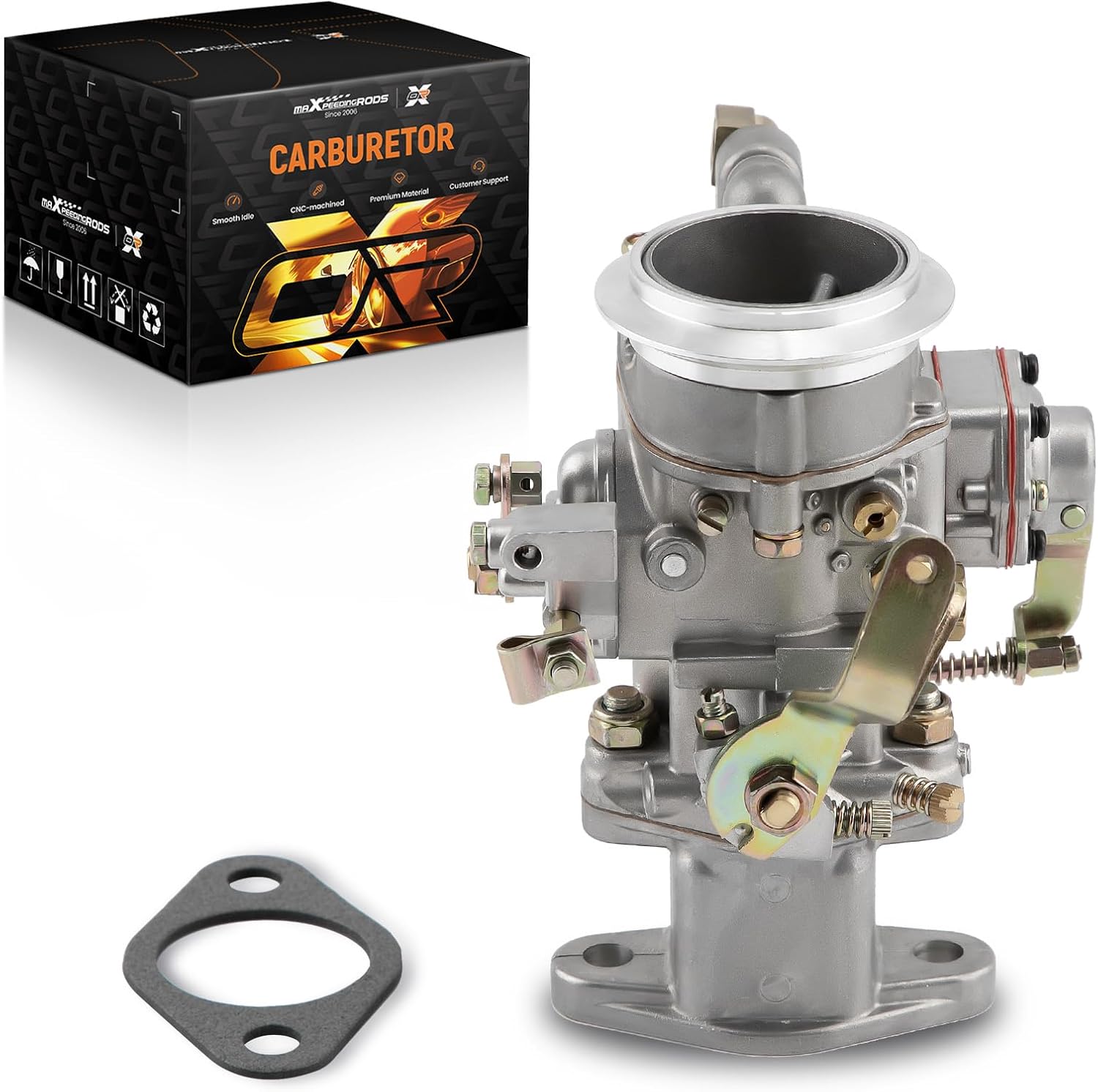 maXpeedingrods 1バレルキャブレター ジープ Fヘッド 4シリンダーエンジン CJ5 CJ6 CJ3B 1955-1975 ウィリス 1954-1958 923808 17701.02 Jeep Willys用 1バレルキャブレター CJ3B/CJ5/CJ6 1955～1975年式対応 ジープ キャブレター Fヘッド 1バレルキャブ オーバーホール用