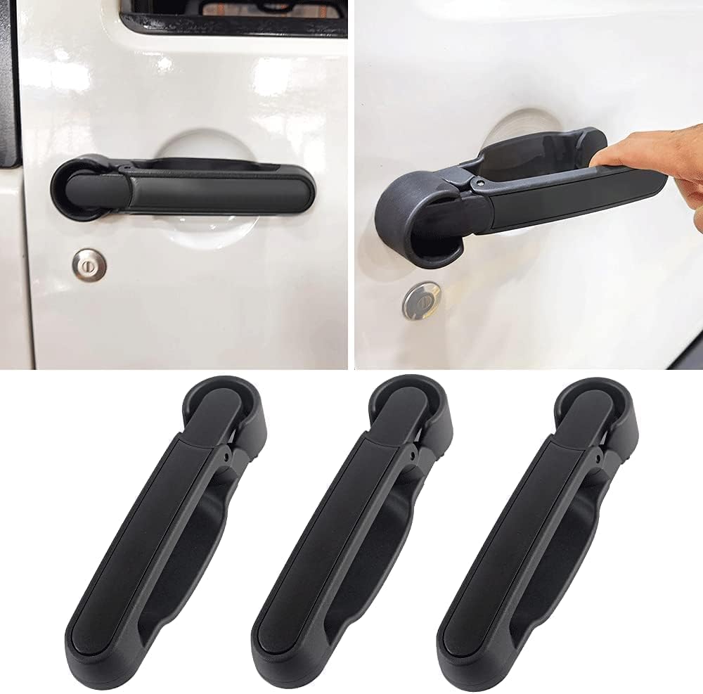 FURYENGRAVER ドアハンドルキット & テールゲートハンドル 2007～2018年式 Jeep Wrangler JK/JKU 用 ボタンなしプレスリリース仕様 ドアハンドル＆テールゲートハンドルキット 2007-2018 Jeep Wrangler JK/JKU対応 純正交換用 ハンドルキット 外観アップグレード 3個セット 19,586円