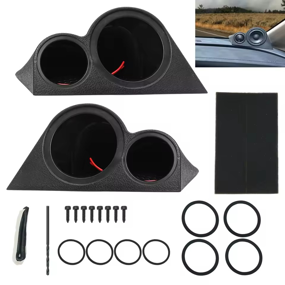 ユニバーサル カーオーディオ スピーカーブラケット 2WAY ツイーターマウントベース ブラック 車用 トレブルスピーカー 取付ハウジング ユニバーサル カーオーディオ スピーカーブラケット 2WAY ツイーター マウント ベース ブラック 高音用 スピーカーハウジング
