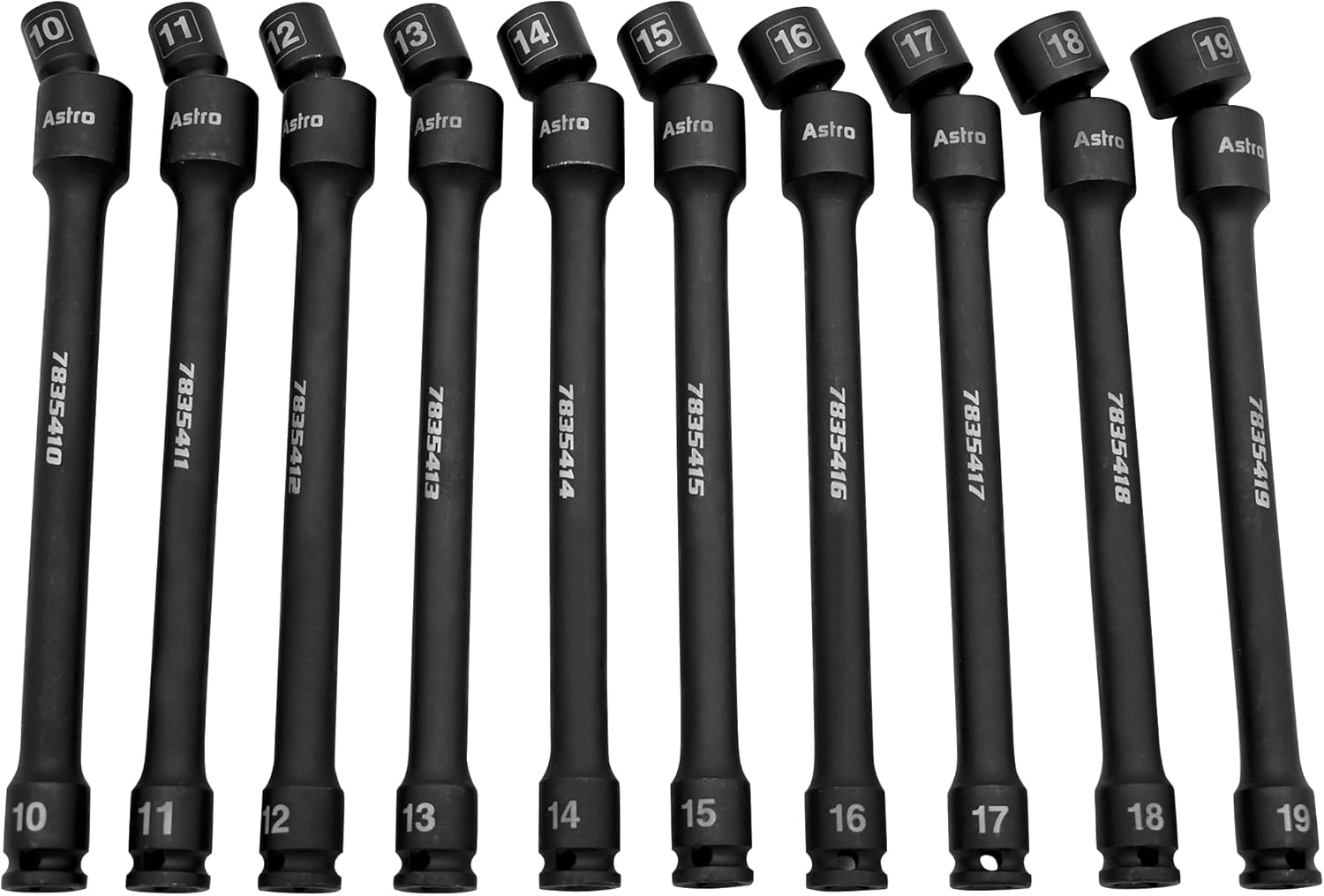 Astro Tools 78354 3/8in運転 6尖んがり ピン受け答え ユニバーサル トルクセーバー インパクトエクステンションソケットセット（10ピース・メトリック）3/8in ユニバーサルエクステンションソケットセット 10pcs 10から19粍 ピン受け答え 差しひびき相応う トルクセーバー