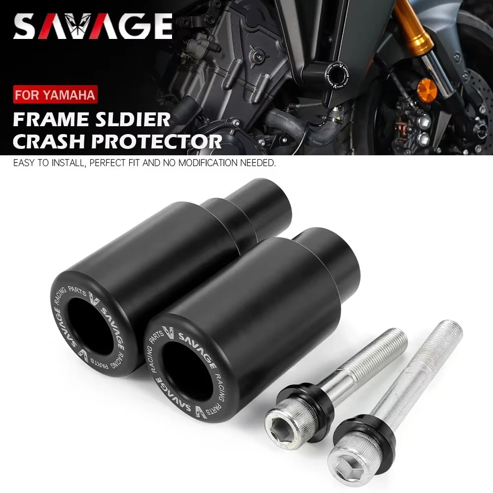 SAVAGE ヤマハ MT-09 トレーサー9 XSR900 フレームスライダー クラッシュパッド エンジンガード 転倒防止 2021-2025 フレームスライダー MT-09 XSR900 Tracer9 GT対応 エンジンガード クラッシュパッド 転倒防止 バイクプロテクター フレームスライダー MT-09 パーツ XSR900