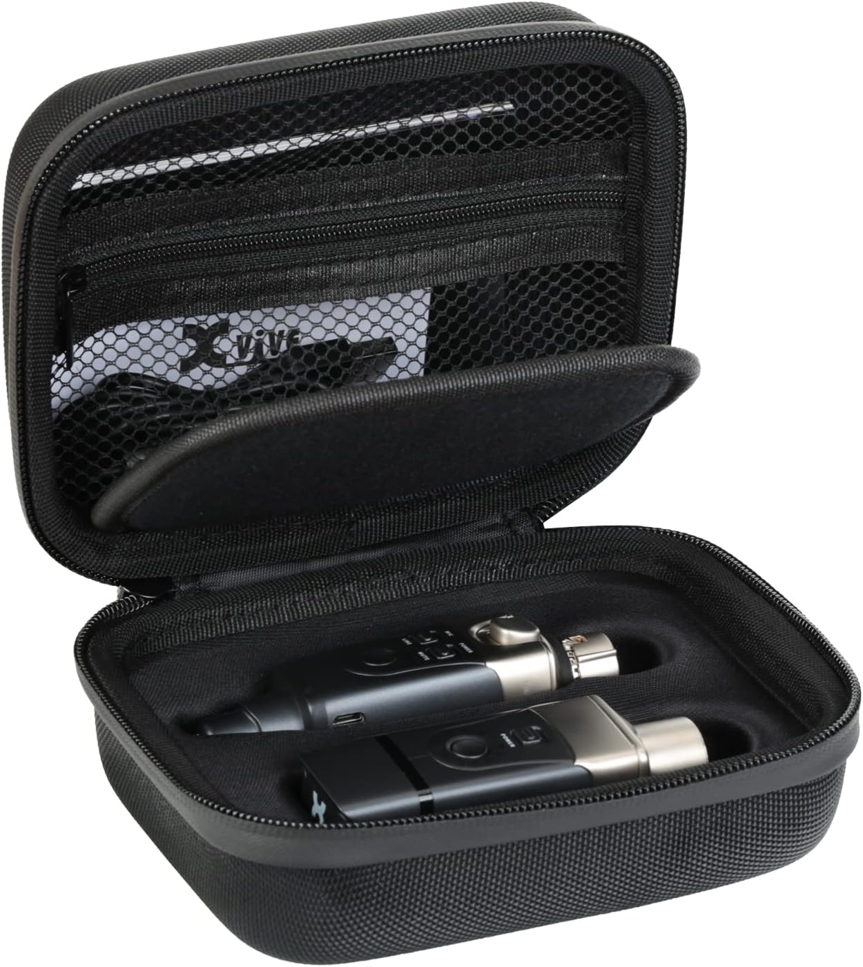 Xvive U3 ワイヤレス送信機 受信機システム用 ハードケース ケースのみ U3 CASE ワイヤレス・マイクロフォン・トランスミッター&レシーバー ブラック 耐久性 耐摩耗性 防水性 持ち運びが簡単 1680Dオックスフォード生地 CU3