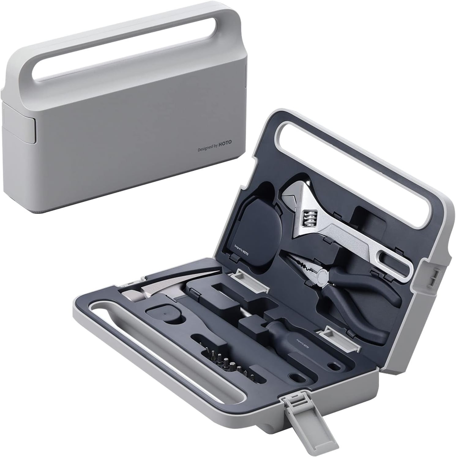 HOTO Tool Set お手々物の具仕掛ける ホームツールキット DIY 仕掛ける物の具 手道具仕掛ける 身寄り用お手々物の具 １番ウッド鍵 鉄鎚磁気テープ プライヤーツールボックス エッセンシャルメカニックツールキット 物の具仕掛ける