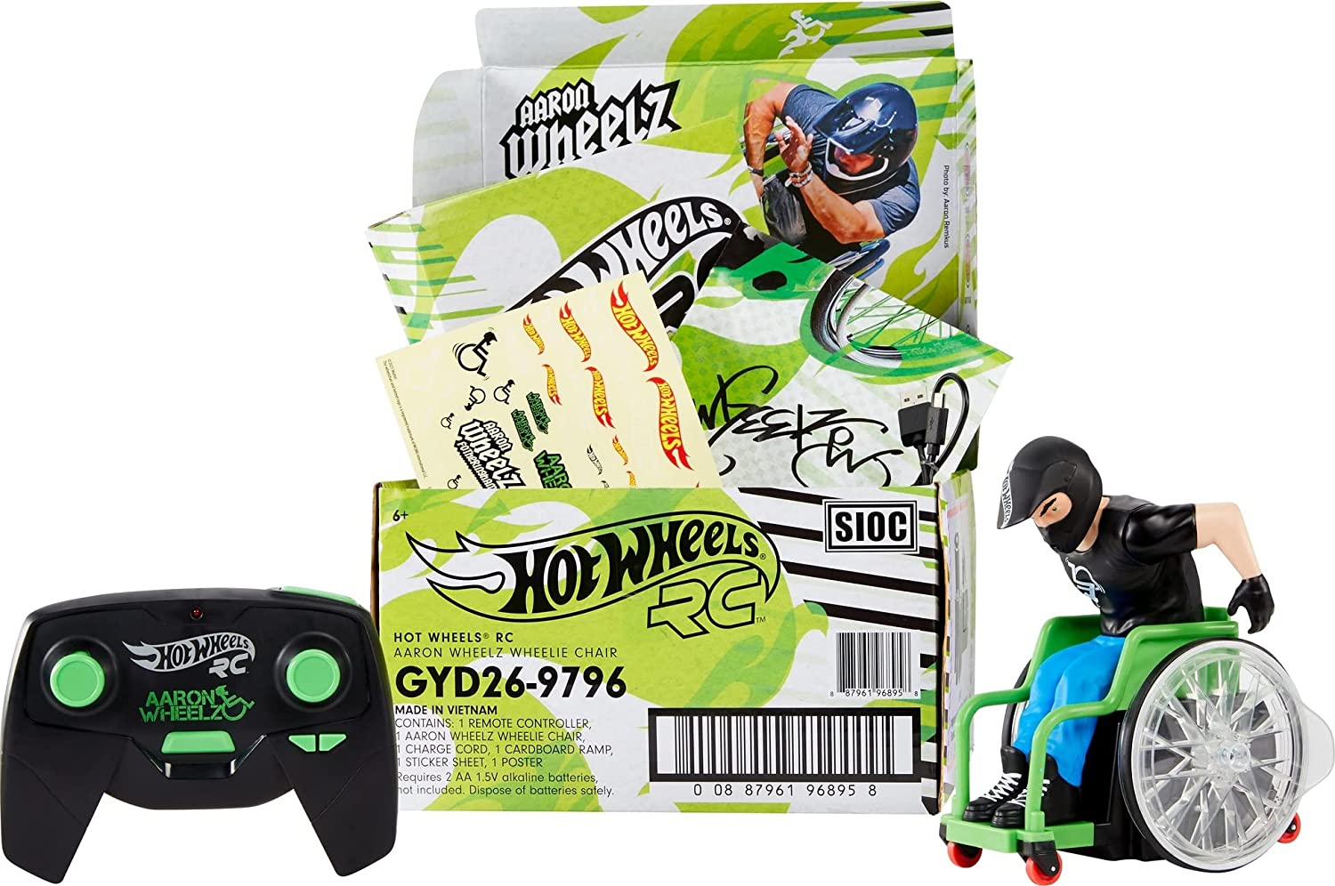 Hot Wheels RC Wheelz Stuntin リモコン車椅子 モトクロス アーロン \