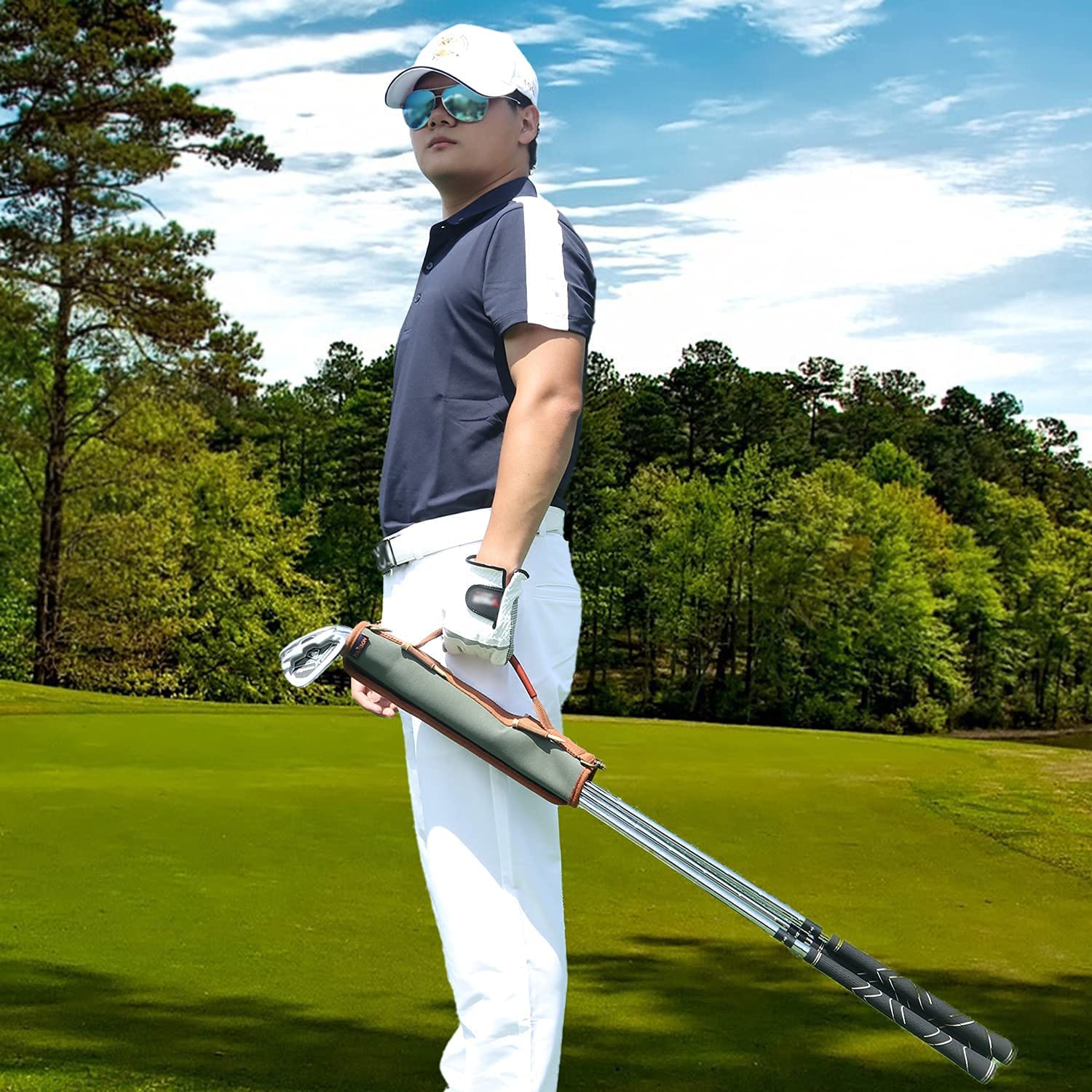 【楽天市場】ゴルフバッグ クラブケース 軽いTOURBON Lightweight Canvas Golf Club Carrier