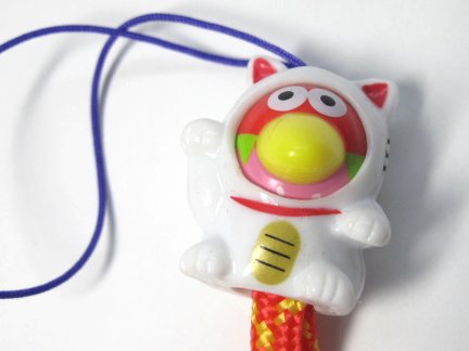 キョロちゃん　招き猫着ぐるみ　ストラップ