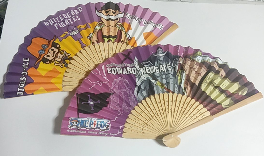 (レア新品未使用)ONE PIECE 扇子 ワンピース グッズ ワンピース扇子 ONE PIECE 海賊旗柄 : 天天
