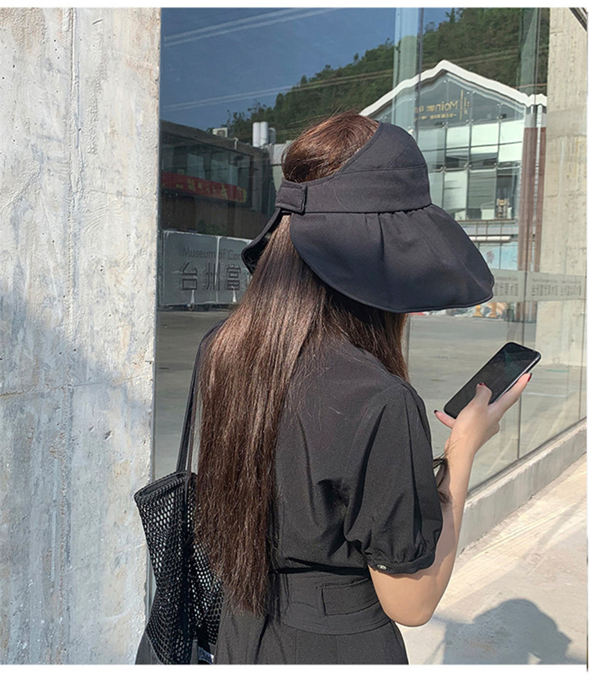 レディース 日よけ帽子 UVカット つば広 両面使え 紫外線対策 ブラック 通販