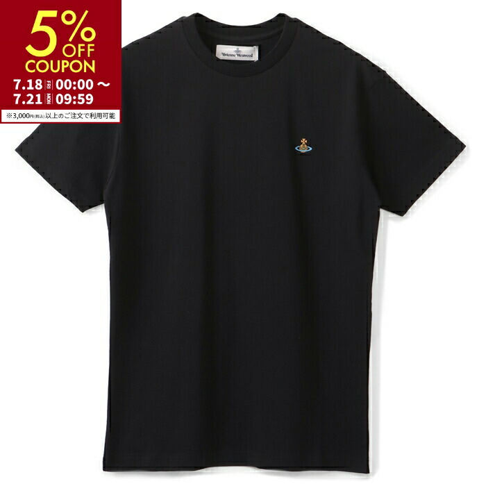 L ヴィヴィアンウエストウッド tシャツ 半袖 オーブ デカロゴ ブラック 黒 Vivienne Westwood ヴィヴィアンウエストウッド Orb T-Shirts