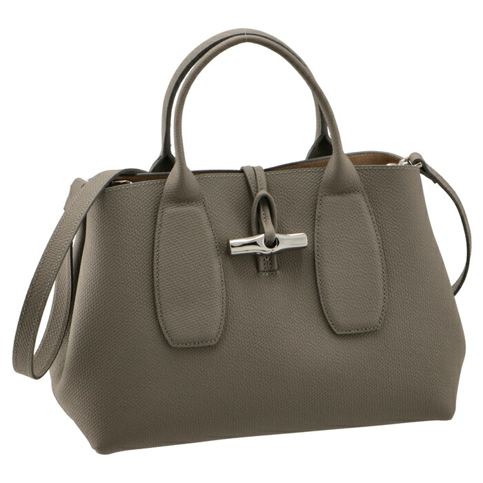 予約早割 ロンシャン ショルダーバッグ ロゾ Roseau トップハンドルバッグ M グレー タートルダブ Tourterelle プレゼント ギフト 大人気 22年 ロンシャン Longchamp 22年春夏新作 ショルダーバッグ ロゾ Roseau トップハンドルバッグ M グレー タートルダブ