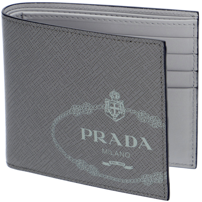 楽天市場 プラダ Prada メンズ 財布 二つ折り サフィアーノプリント グレー系 2mo513 2mb8 Mo7 06 Ss アメイジングサーカス