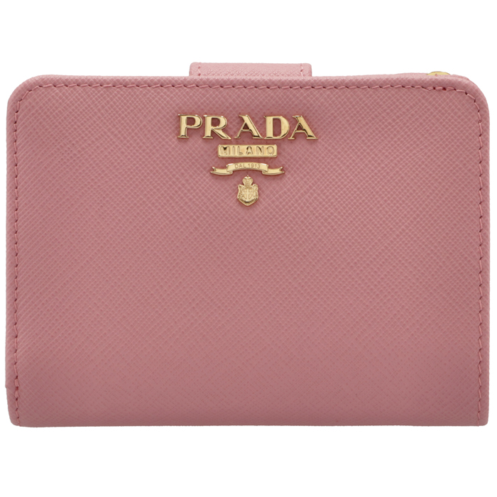 プラダ PRADA 財布 レディース ピンク系 二つ折り ZLP ミニ財布