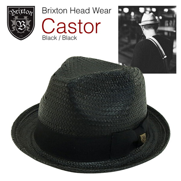 Brixton Mens Castor Straw Fedora Hat