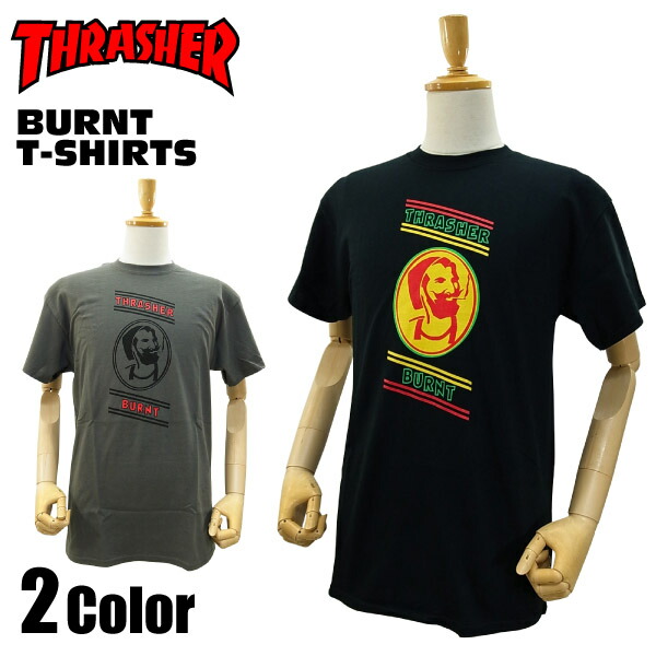 楽天市場】THRASHER スケートTシャツ ブラック 半袖 パスヘッド