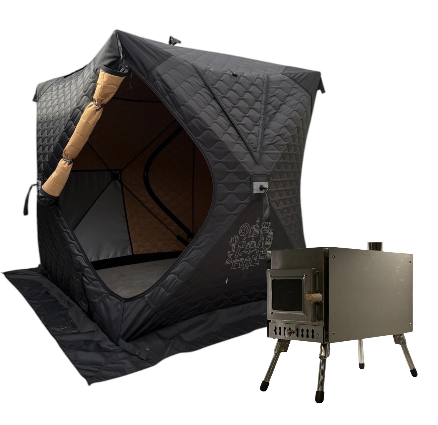 SAUNA TENT MINI２＋ミニサウナ用薪暖房器改  1~2人用