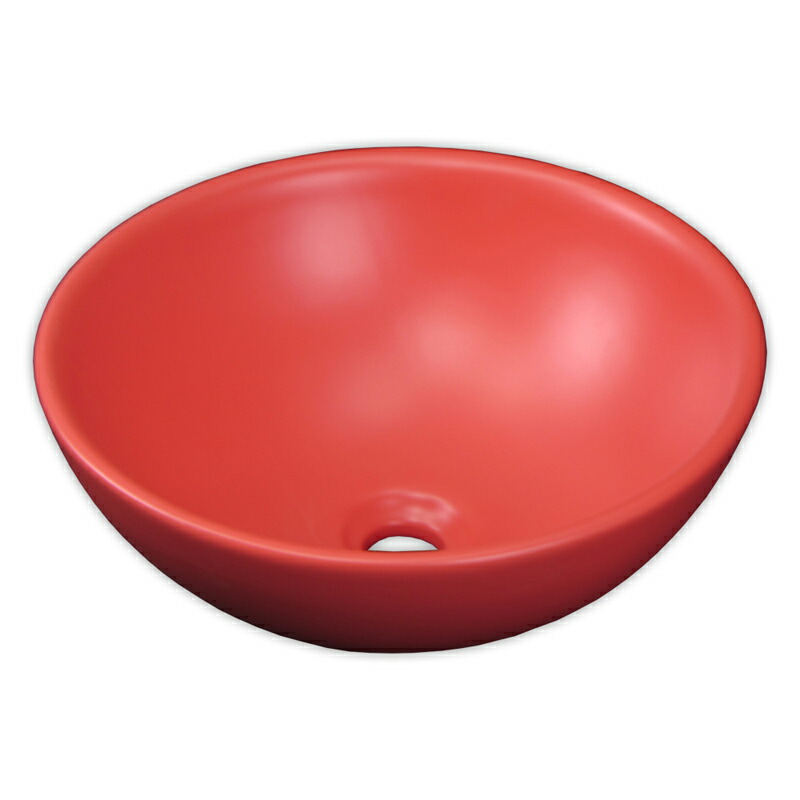 【送料無料】赤いレッド陶器製デザイン丸型手洗器カウンター洗面台洗面器ボウル Ambest SL35M6 オーバーフロー無し 洗面ボール 手洗い鉢 洗面ボウル 洗面化粧台 洗面シンク 洗面台 リフォーム 和風 洋風 お洒落な 棚 収納 インテリア 室内 室外 アンティーク調