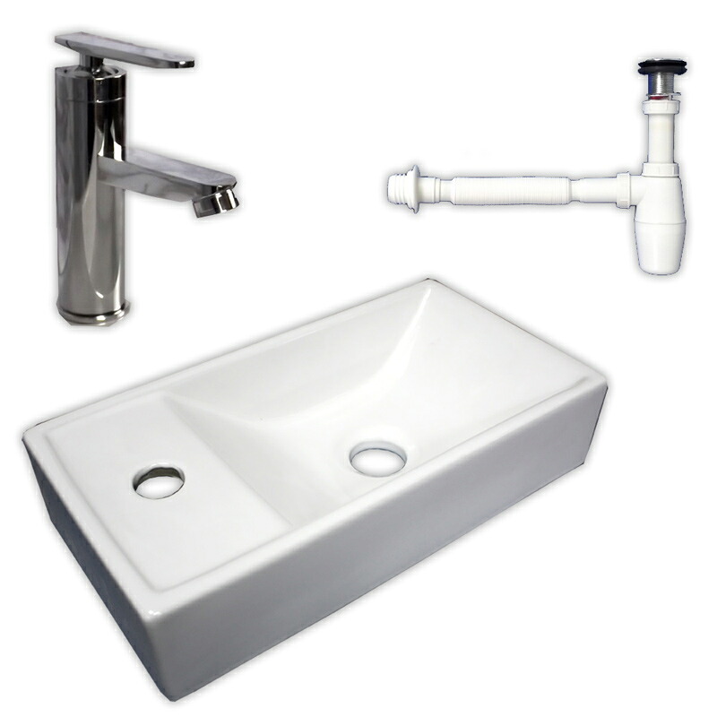 【送料無料】白陶器狭小長方トイレ手洗器角形混合水栓蛇口床排水セット Ambest WL7415 洗面器 水栓 排水金具 洗面ボウル 洗面化粧台 洗面シンク 洗面台 リフォーム 和風 洋風 お洒落な 棚 収納 節水 節約 インテリア 室内 室外 アンティーク調