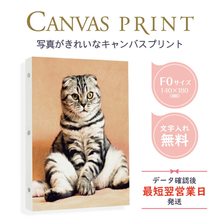 楽天市場 短納期対応 F0号 180 140mm 写真が綺麗なキャンバスプリント 写真やイラスト を送るだけでデザイナーが印刷データを制作 名入れやメッセージの印刷無料 側面鋲打ち仕上げ オリジナル写真グッズのambiente