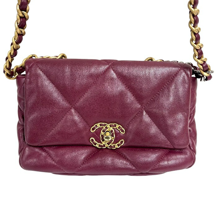 A-065 CHANEL (シャネル)19 ディズヌフ マトラッセ 【中古】AS1160 ショルダーバッグ 御徒面子 レディース 【AB位置づける】