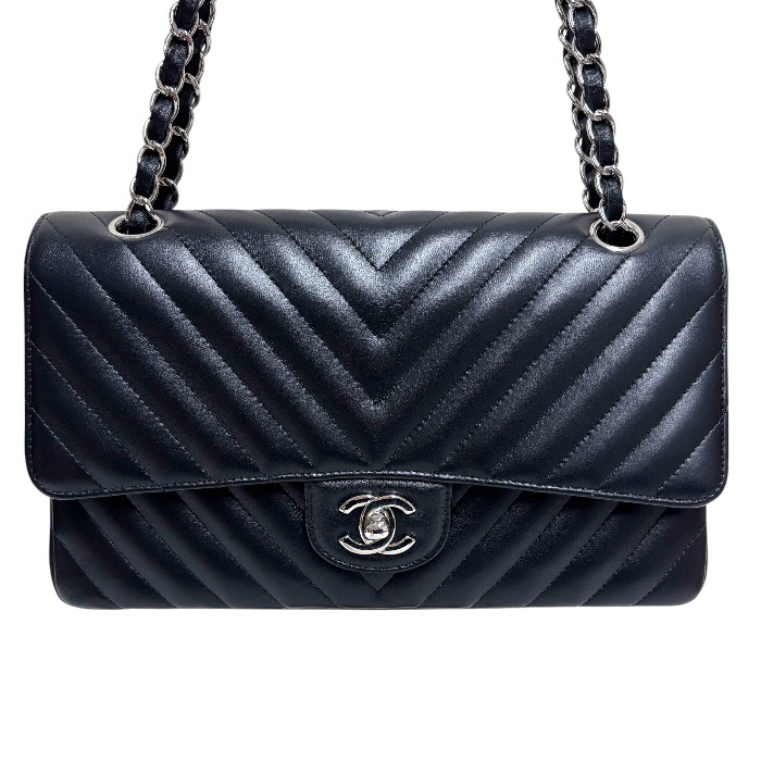 IML-001 CHANEL (シャネル)マトラッセ25 シェブロン 古典派音楽 下げ翼御徒面子 【中古】A01112 V編み目 W下げ翼 Wチェーン店 ショルダーバッグ  レディース 【AB価値づける】