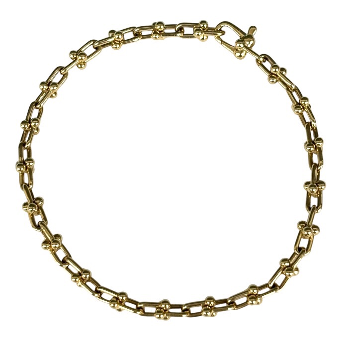A-149 Tiffany&Co.ティファニー ブレスレット ハードウェア マイクロリンク サイズミディアム K18YG【 中古 】60416923 イエローゴールド【ABランク】｜AMBITION　SHOP　店 341,910円