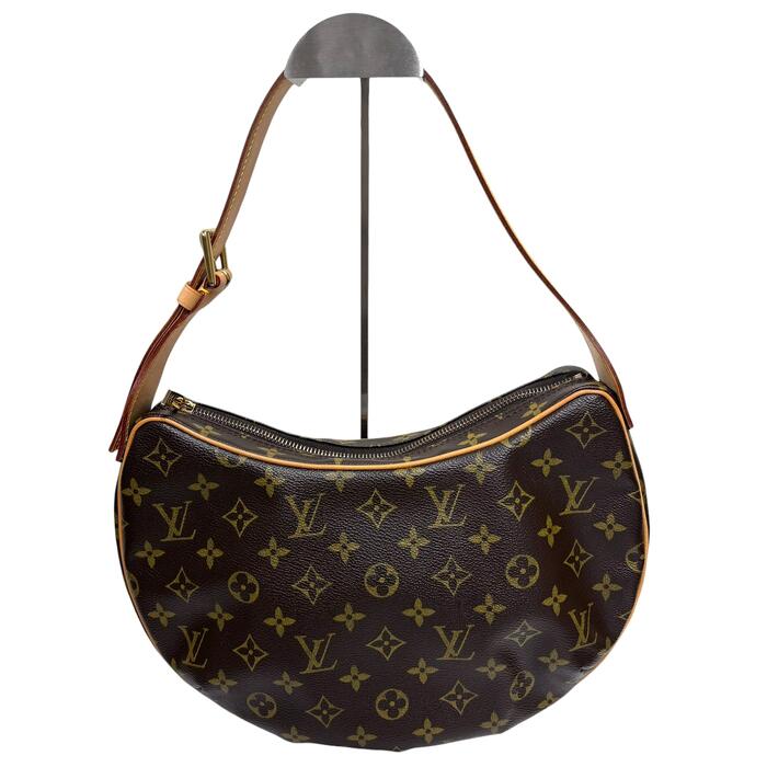 A-026 LOUIS VUITTON (ルイ･ヴィトン) クロワッサンMM モノグラム ショルダーバッグ【中古】M51512  一肩肉 ハンドバック【AB位置づける】
