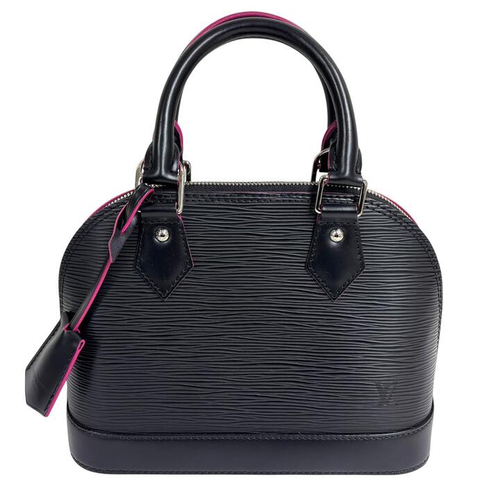 A-044 LOUIS VUITTON (ルイ･ヴィトン) エピ アルマBB【中古】M54160 ノワール 熱っぽいサクラ色 なめし革  ハンドバック 【AB価値づける】