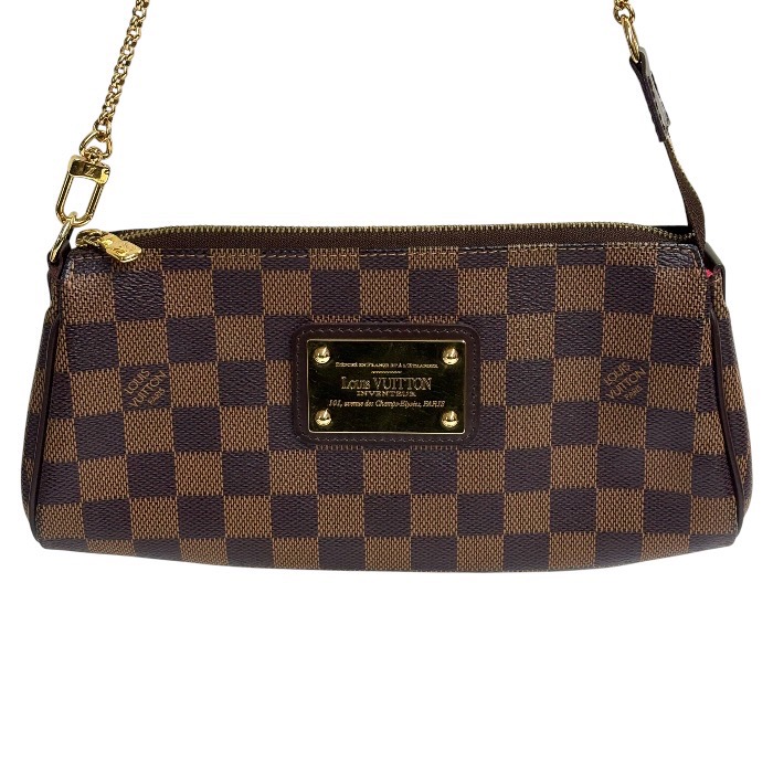 A-089 LOUIS VUITTON ( ルイ･ヴィトン ) ダミエ エヴァ ショルダーバッグ 【 中古 】 N55213 帆布 レディース チェーン店御徒面子 【AB位置づける】 ルイビトン ヴィトンショルダーバッグ 中古品 ルイヴィトンショルダーバッグレディース ルイヴィトンバッグ中古