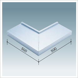 【法人限定】 アルミ水切 LC型 幅150mm 出隅コーナー水切（500ｘ500) アルロード シルバー アルミ型材 アルミ形材 アルミ建材 アルミ汎用 アルミ材 アルミ建材 アルミ アムキャン amcan