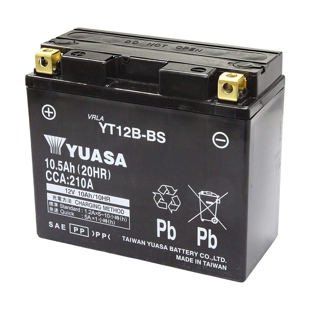 YT12B-BS 台湾 yuasa ユアサ バイク 用 バッテリー 液入り充電済 オートバイ RBT12B-4 GT12B-4 FT12B-4 GS ユアサ 互換 【 制御弁式 傾斜搭載不可 横置き不可 1年保証 PL保険 付き】 YT12BーBS 送料無料 9,990円
