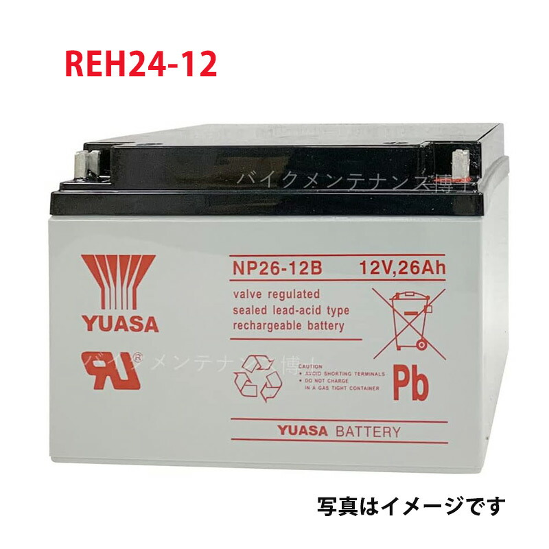 REH24-12 GS ユアサ 小形制御弁式鉛蓄電池 ジーエスユアサ REHシリーズ バッテリー 12V / UPS / 無停電電源 / CATV / エレベータ 防災 防犯システム機器 / 非常 灯 REH24ー12｜バッテリーウェブコム店