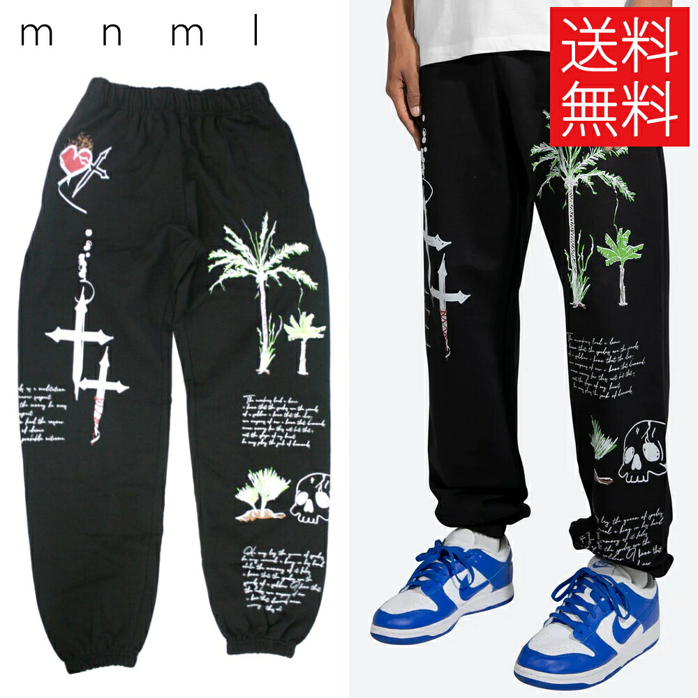【送料無料】mnml BEACH スウェットパンツ ブラック 黒 SWEATPANTS Black ミニマル