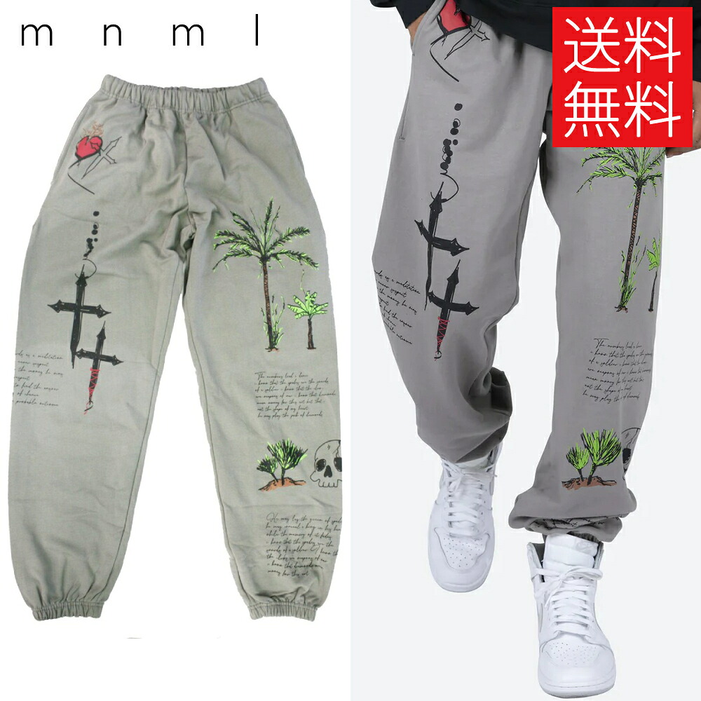 【送料無料】mnml BEACH スウェットパンツ グレー 灰 SWEATPANTS Grey ミニマル