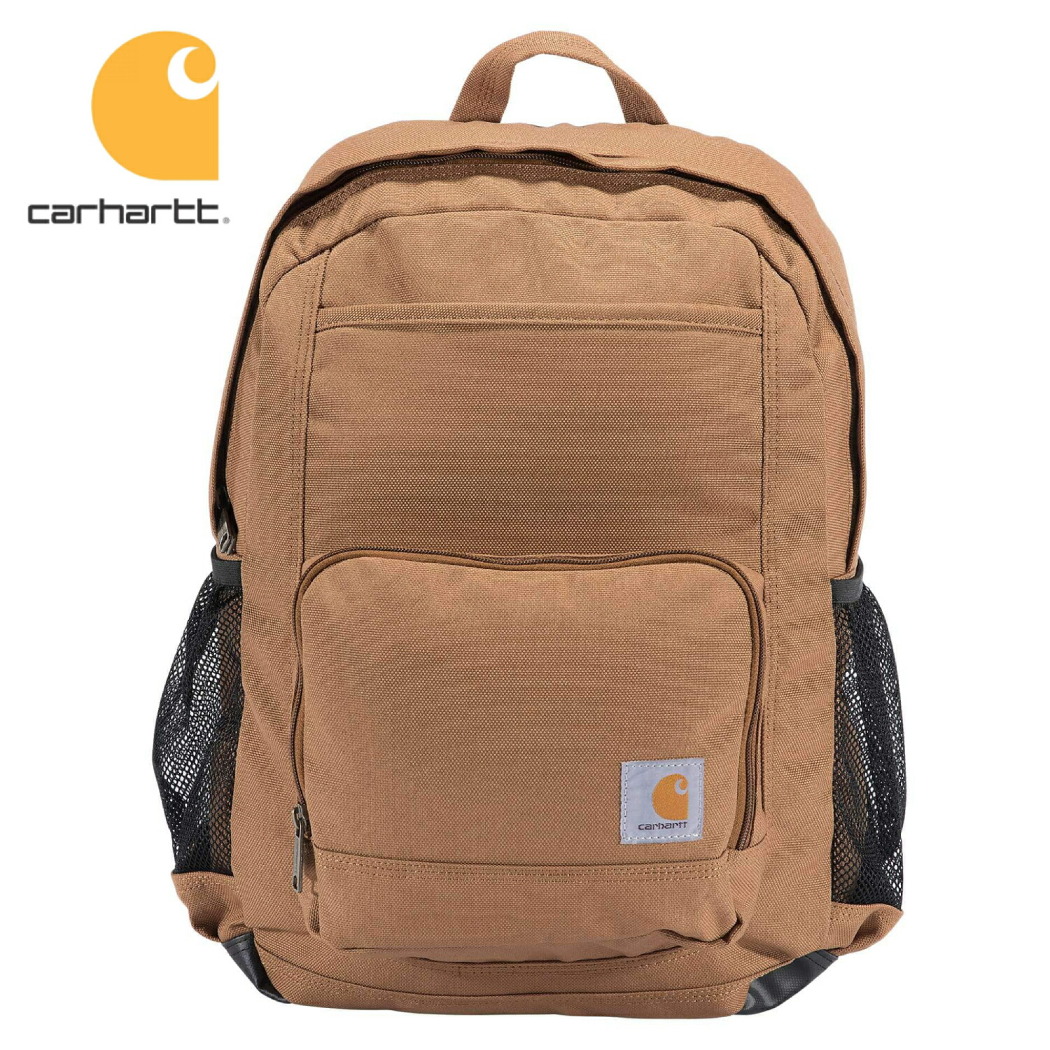 Carhartt 23L SINGLE-COMPARTMENT うしろ側容器に並べる カーハートブラウン 鞄 茶 BACKPACK Carhartt Brown 鉄道車両ハート形 メンズ レディース 男女兼用 表どおり