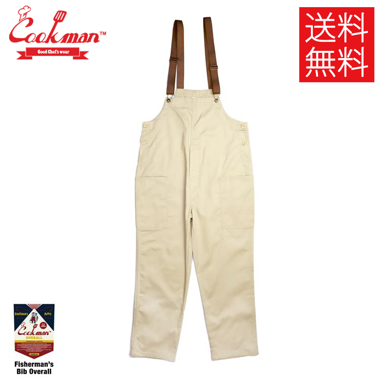 COOKMAN Fisherman's Bib Sand オーバーオール サンド 無地 Overall クックマン メンズ レディース 男 女  ユニセックス 蔵