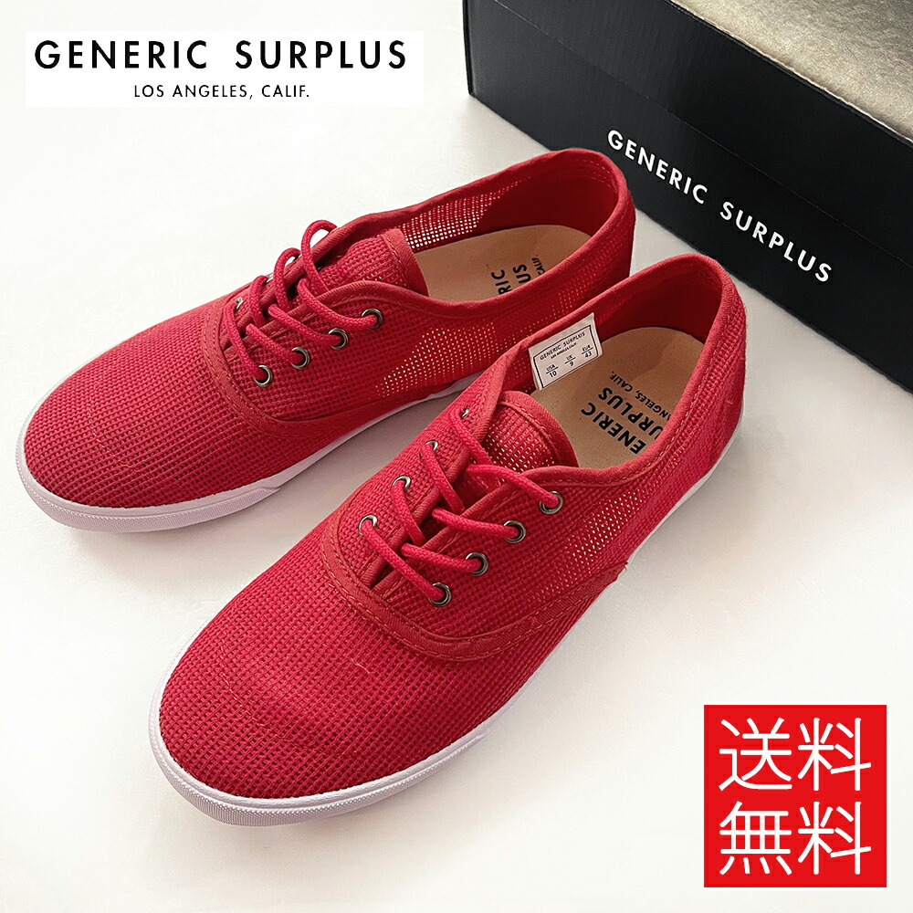 GENERIC SURPLUS MESH スニーカー メッシュ レッド 靴 赤 SNEAKER Red M31BP07F ジェネリック サープラス