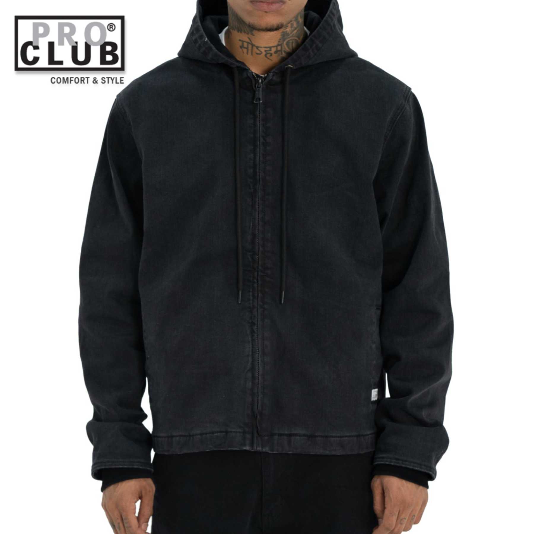 PRO CLUB HEAVY WEIGHT DENIM ZIP ジャケット デニム ジップ ブラック JACKET Black プロクラブ ストリートファッション